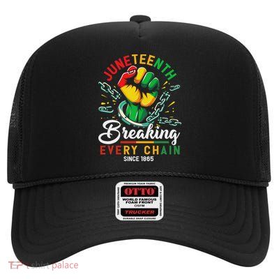 Junenth S Women African American Freedom 1865 High Crown Mesh Back Trucker Hat