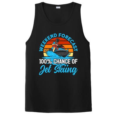 Jet Skiing Weekend Forecast 100% Chance Of Jet Skiing Jetski Gift PosiCharge Competitor Tank