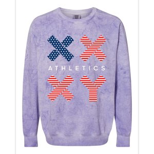 Jennifer Sey Xx Xy Athletics Flag Usa Colorblast Crewneck Sweatshirt