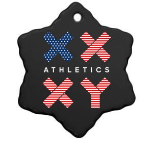 Jennifer Sey Xx Xy Athletics Flag Usa Ceramic Star Ornament