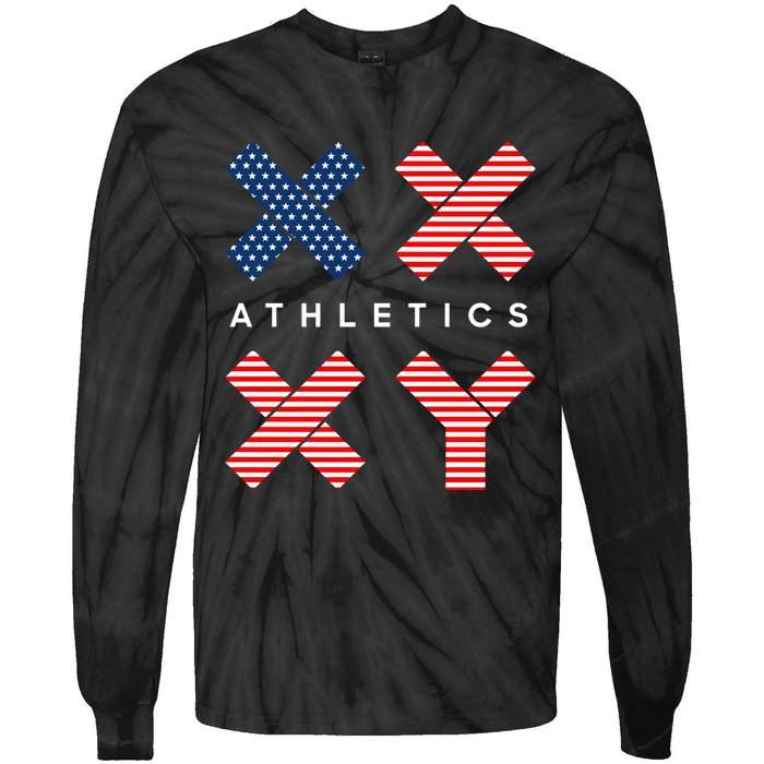 Jennifer Sey Xx Xy Athletics Flag Usa Tie-Dye Long Sleeve Shirt