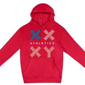 Jennifer Sey Xx Xy Athletics Flag Usa Premium Pullover Hoodie