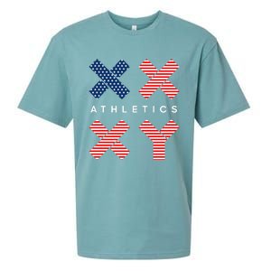 Jennifer Sey Xx Xy Athletics Flag Usa Sueded Cloud Jersey T-Shirt