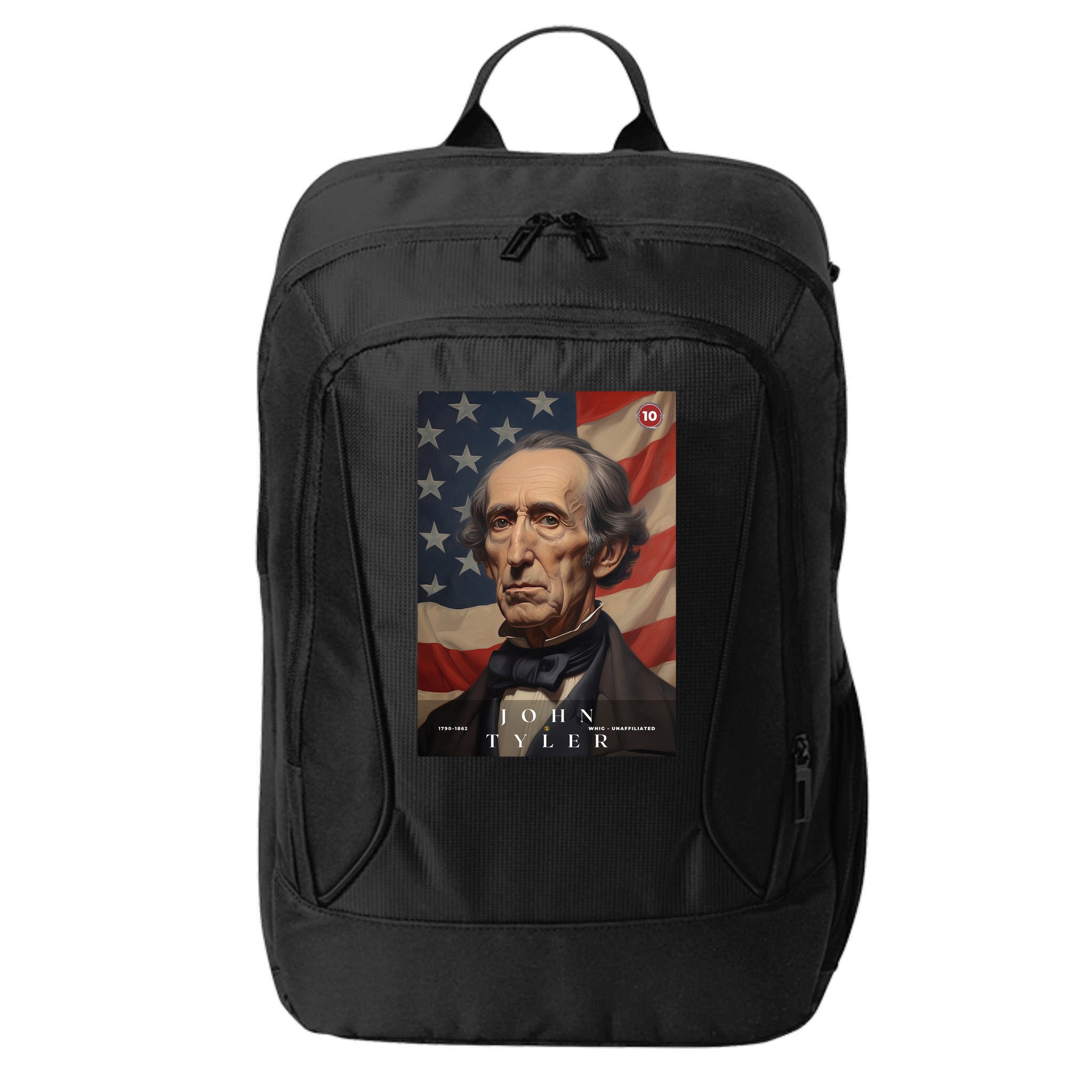 John Tyler 10th President Of The United States Portrait City Backpack
