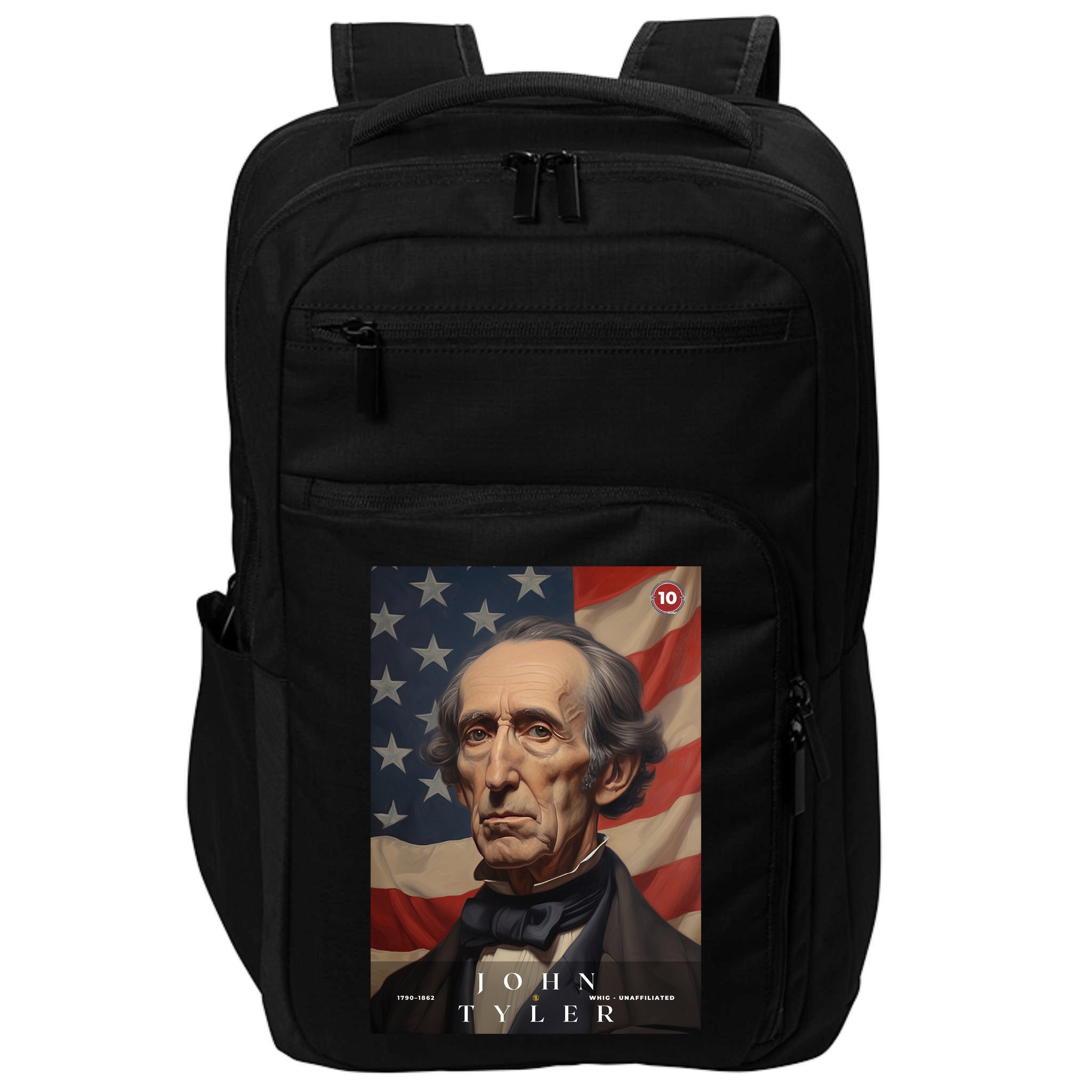 John Tyler 10th President Of The United States Portrait Impact Tech Backpack
