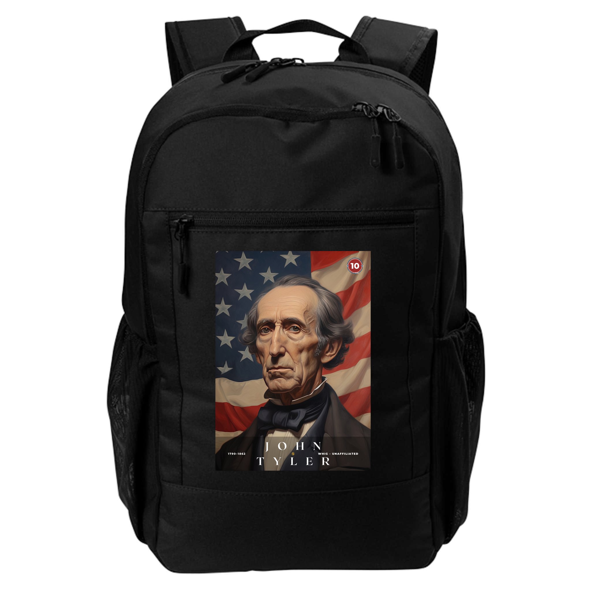 John Tyler 10th President Of The United States Portrait Backpack