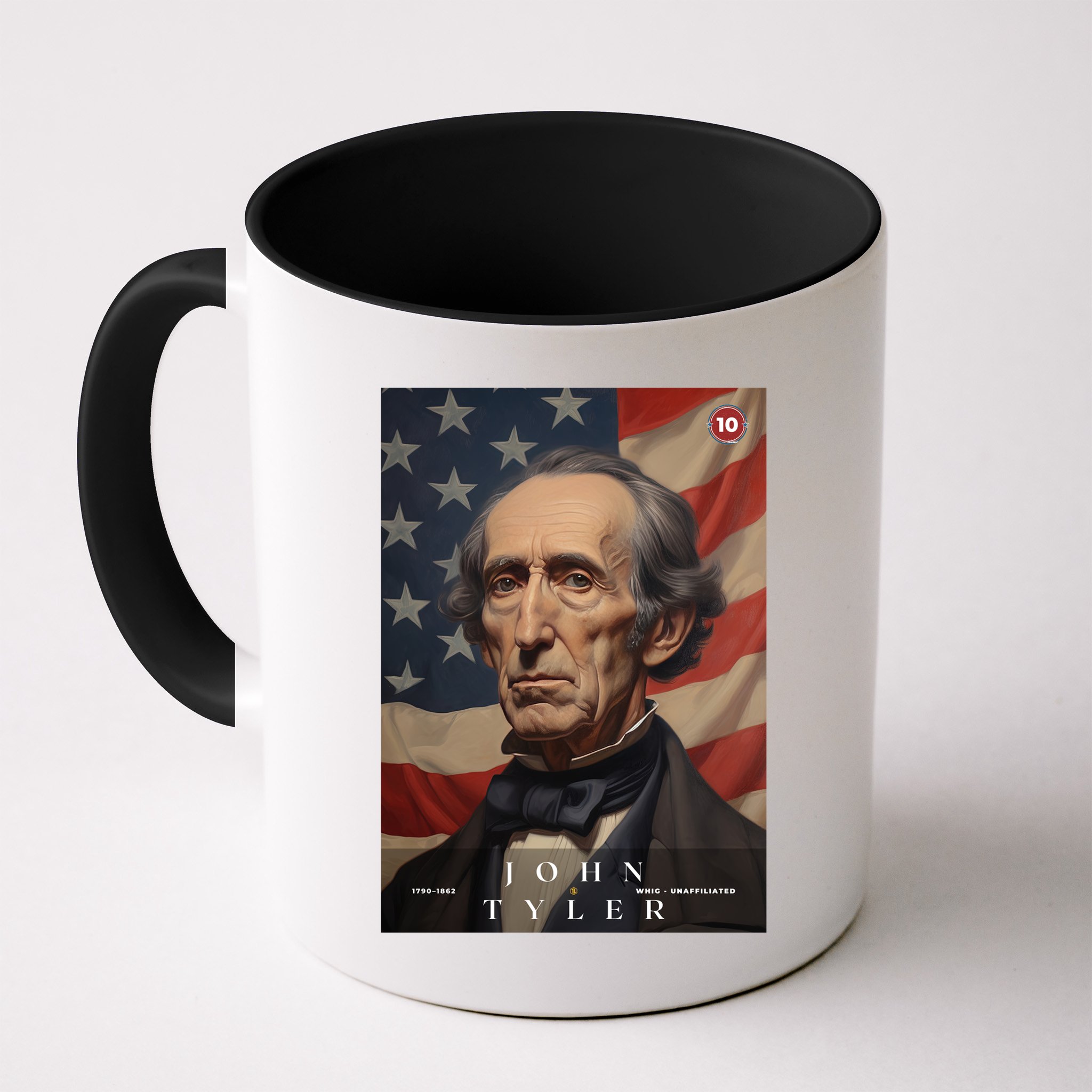 John Tyler 10th President Of The United States Portrait Mug