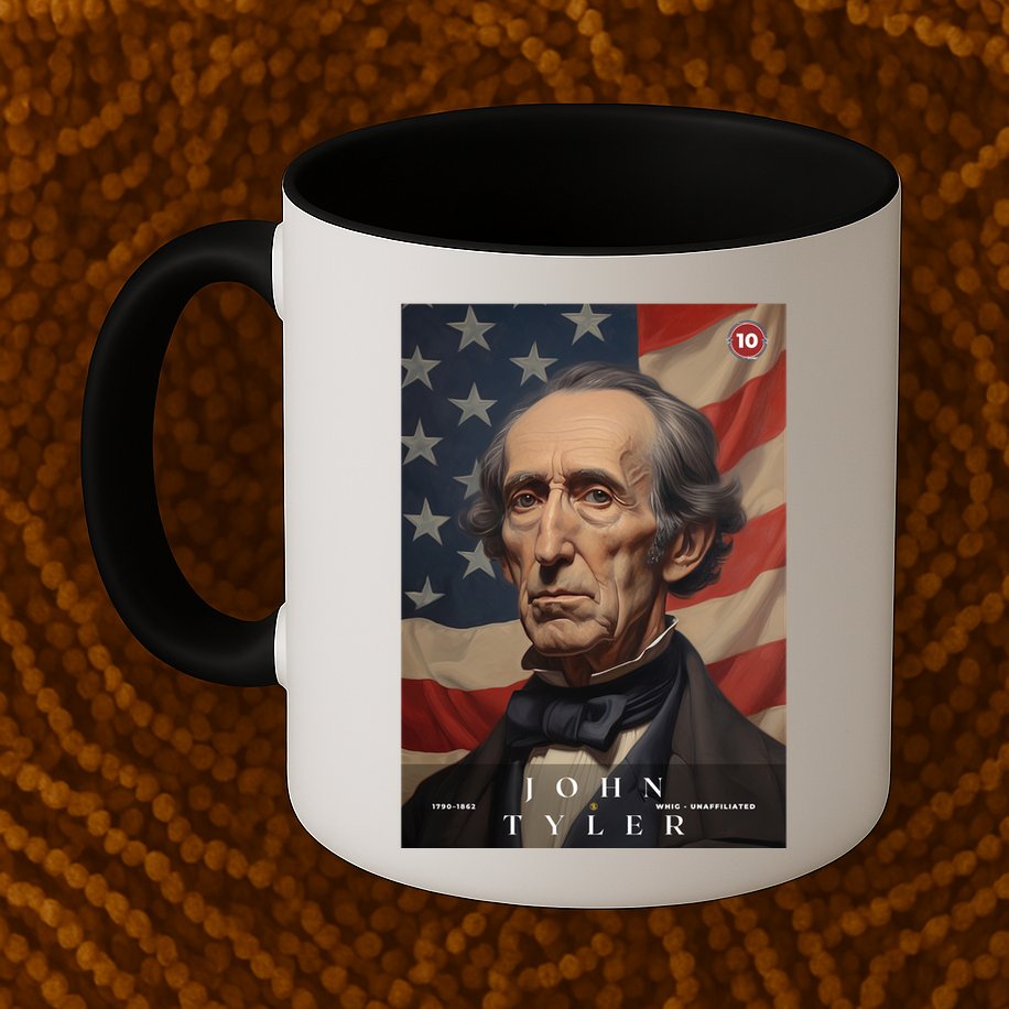 John Tyler 10th President Of The United States Portrait Mug