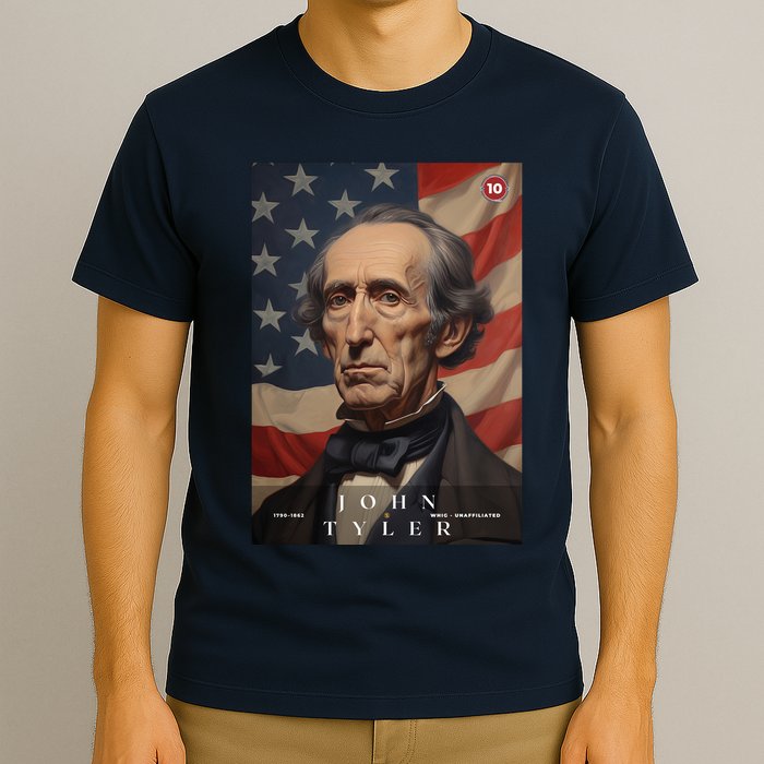 John Tyler 10th President Of The United States Portrait T-Shirt