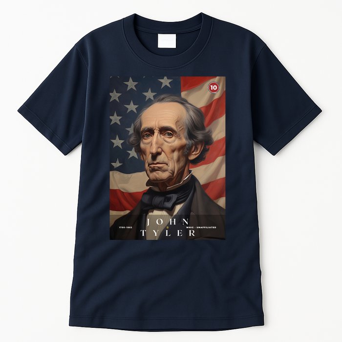 John Tyler 10th President Of The United States Portrait Tall T-Shirt