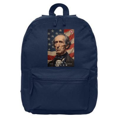 John Tyler 10th President Of The United States Portrait 16 in Basic Backpack