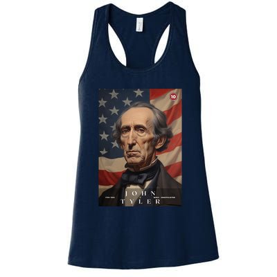 John Tyler 10th President Of The United States Portrait Womens Tank Top