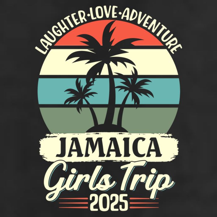 Jamaica Trip 2025 Friends Vacation Weekend Gift 7 Panel Mesh Trucker Snapback Hat