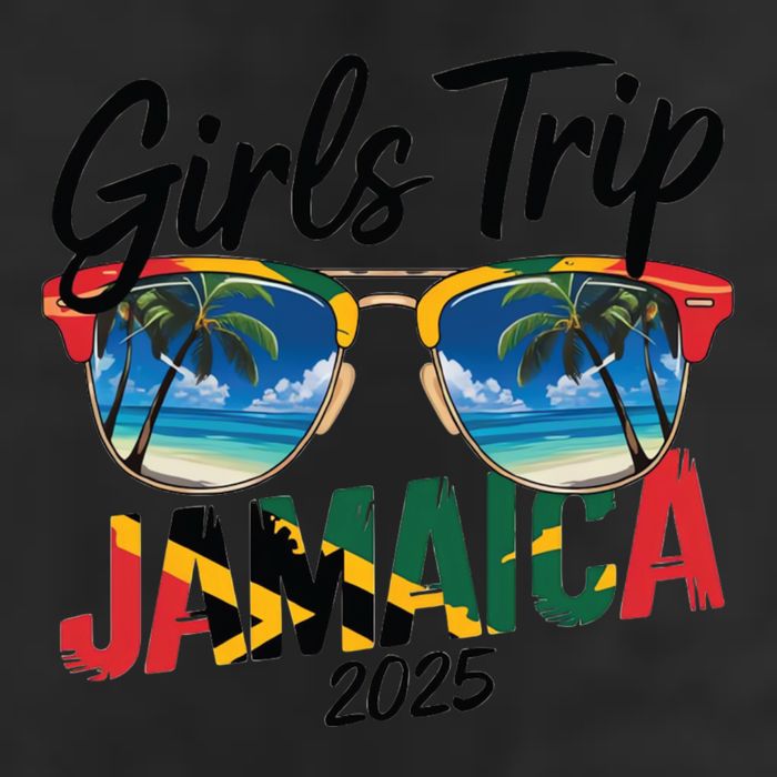 Jamaica Trip 2025 Vacation Jamaica Travel Gift 7 Panel Mesh Trucker Snapback Hat