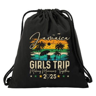 Jamaica Trip 2025 Vacation Summer Retro Matching Group Funny Gift Drawstring Bag