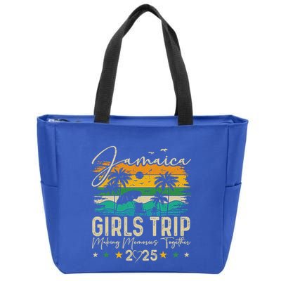 Jamaica Trip 2025 Vacation Summer Retro Matching Group Funny Gift Zip Tote Bag