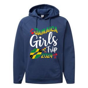 Jamaica Trip 2024 Family Vacation Summer Matching Gift Performance Fleece Hoodie