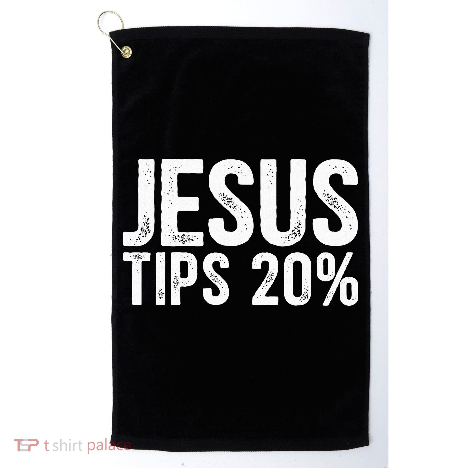 Jesus Tips 20 Funny Waiter Waitress Bartender Mixologist Golf Towel