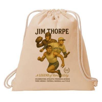 Jim Thorpe A Legend Of Versatility  Drawstring Bag