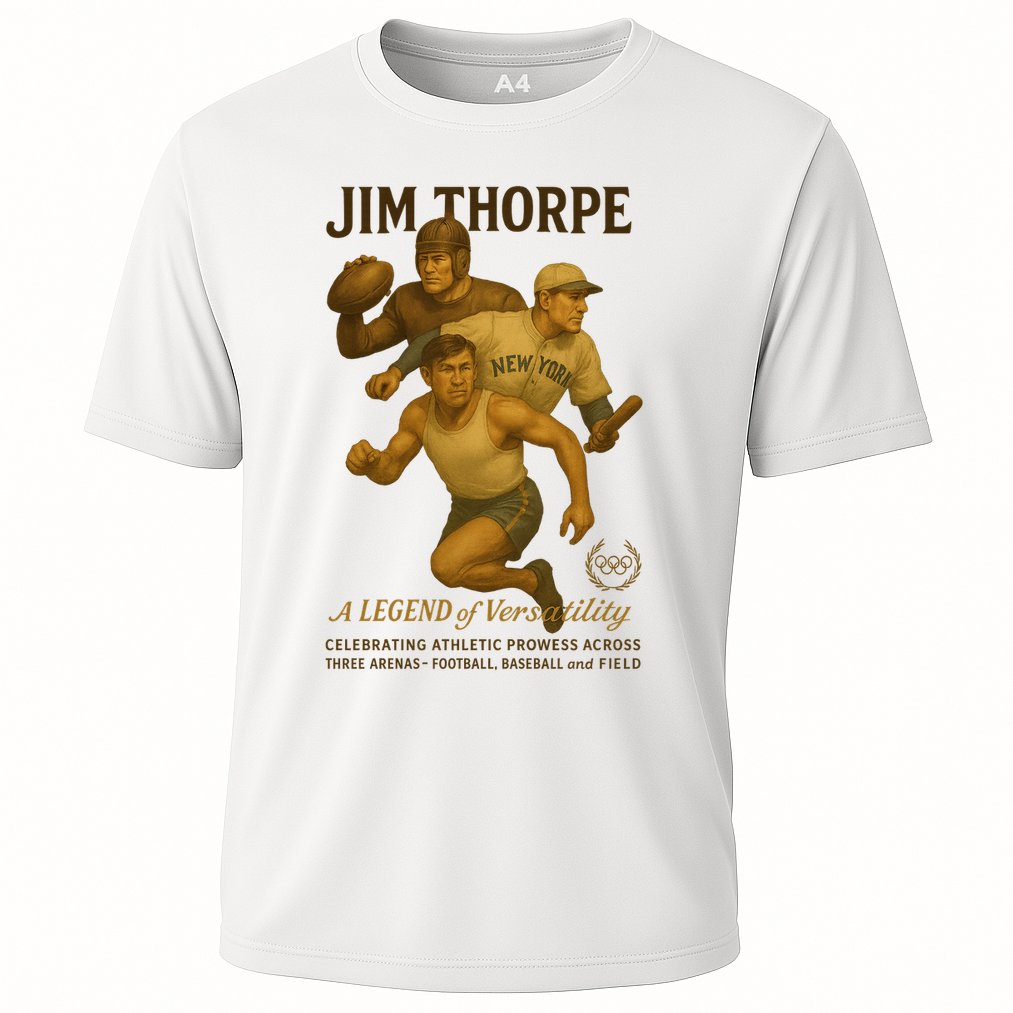 Jim Thorpe A Legend Of Versatility  Cooling Performance Crew T-Shirt