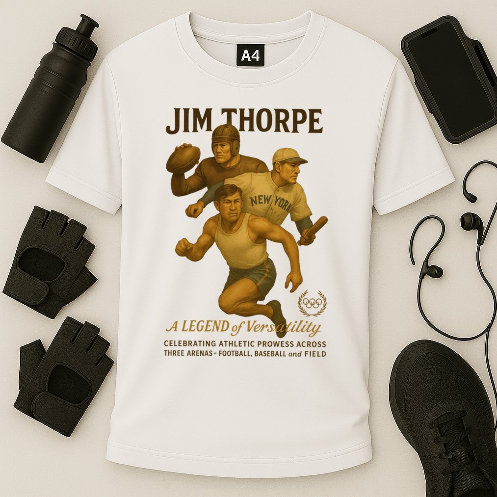 Jim Thorpe A Legend Of Versatility  Cooling Performance Crew T-Shirt