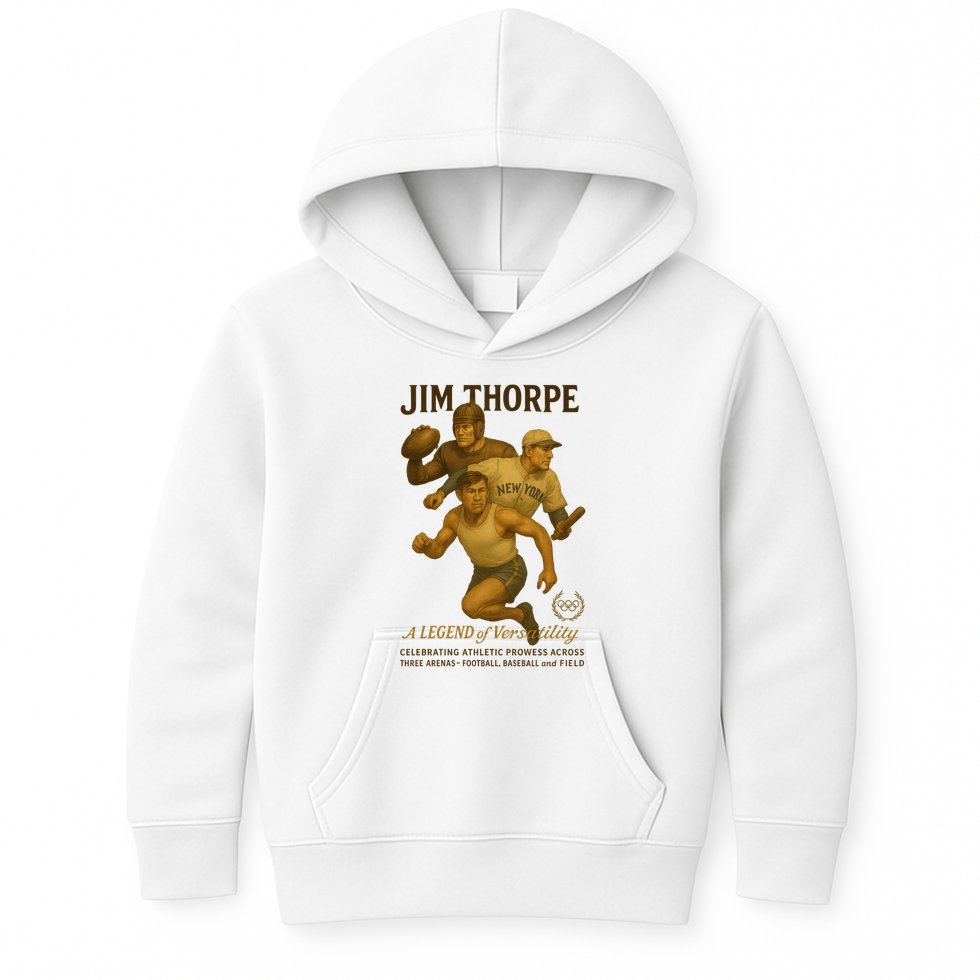 Jim Thorpe A Legend Of Versatility  Kids Hoodie