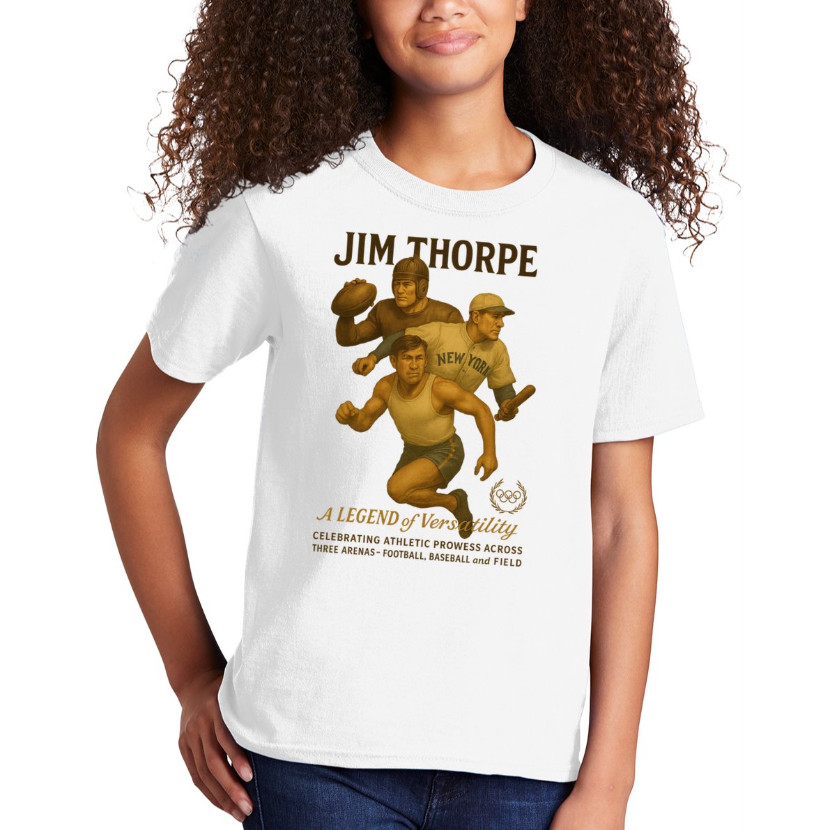 Jim Thorpe A Legend Of Versatility  Kids T-Shirt