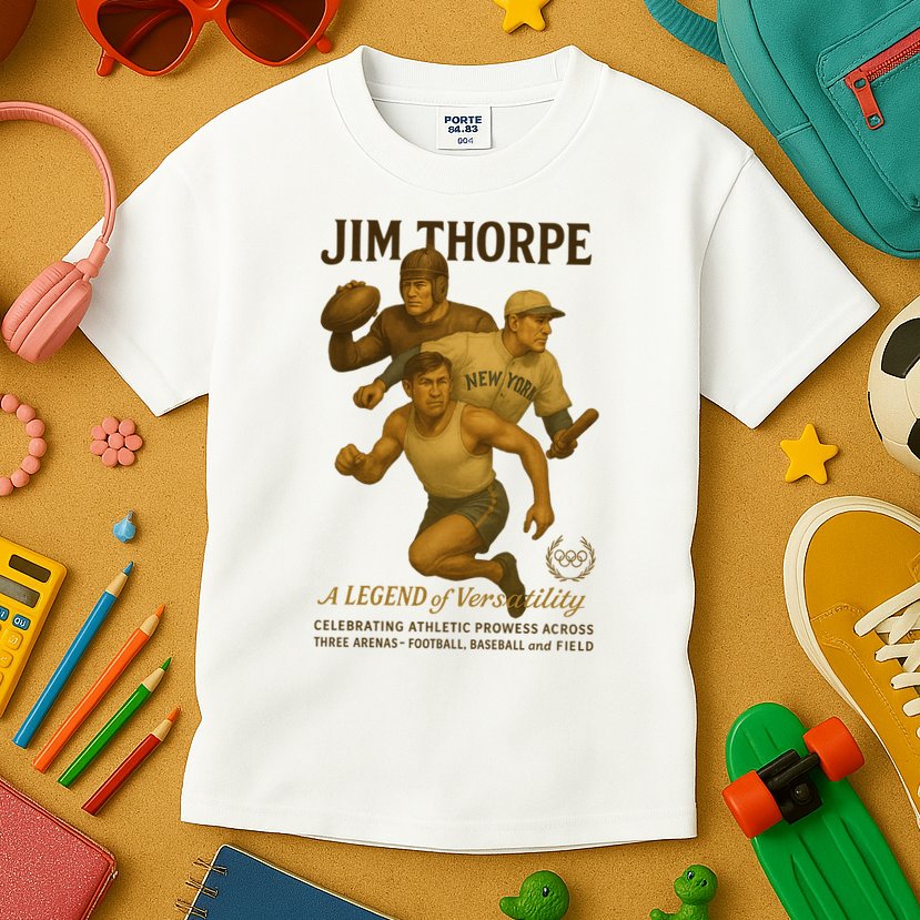 Jim Thorpe A Legend Of Versatility  Kids T-Shirt