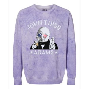 John Tipsy Adams President John Quincy Adams 4th Of July Colorblast Crewneck Sweatshirt