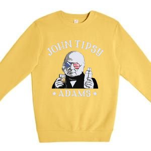 John Tipsy Adams President John Quincy Adams 4th Of July Premium Crewneck Sweatshirt