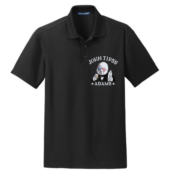 John Tipsy Adams President John Quincy Adams 4th Of July Dry Zone Grid Polo