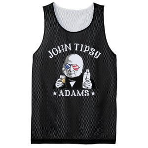 John Tipsy Adams President John Quincy Adams 4th Of July Mesh Reversible Basketball Jersey Tank