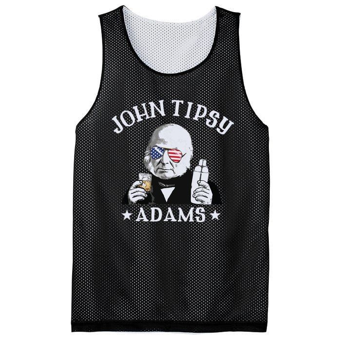 John Tipsy Adams President John Quincy Adams 4th Of July Mesh Reversible Basketball Jersey Tank