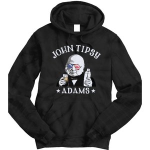 John Tipsy Adams President John Quincy Adams 4th Of July Tie Dye Hoodie