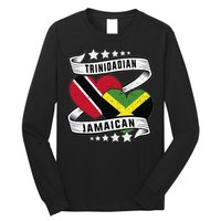 Jamaican Trinidad and half Jamaican flag  Long Sleeve Shirt