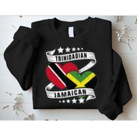 Jamaican Trinidad and half Jamaican flag  Sweatshirt
