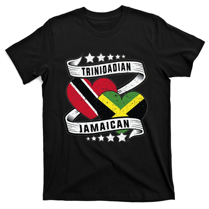 Jamaican Trinidad and half Jamaican flag  T-Shirt