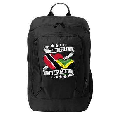 Jamaican Trinidad and half Jamaican flag  City Backpack