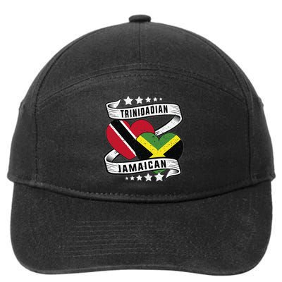 Jamaican Trinidad and half Jamaican flag  7-Panel Snapback Hat