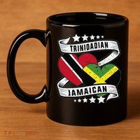 Jamaican Trinidad and half Jamaican flag  11oz C Handle Ceramic Mug