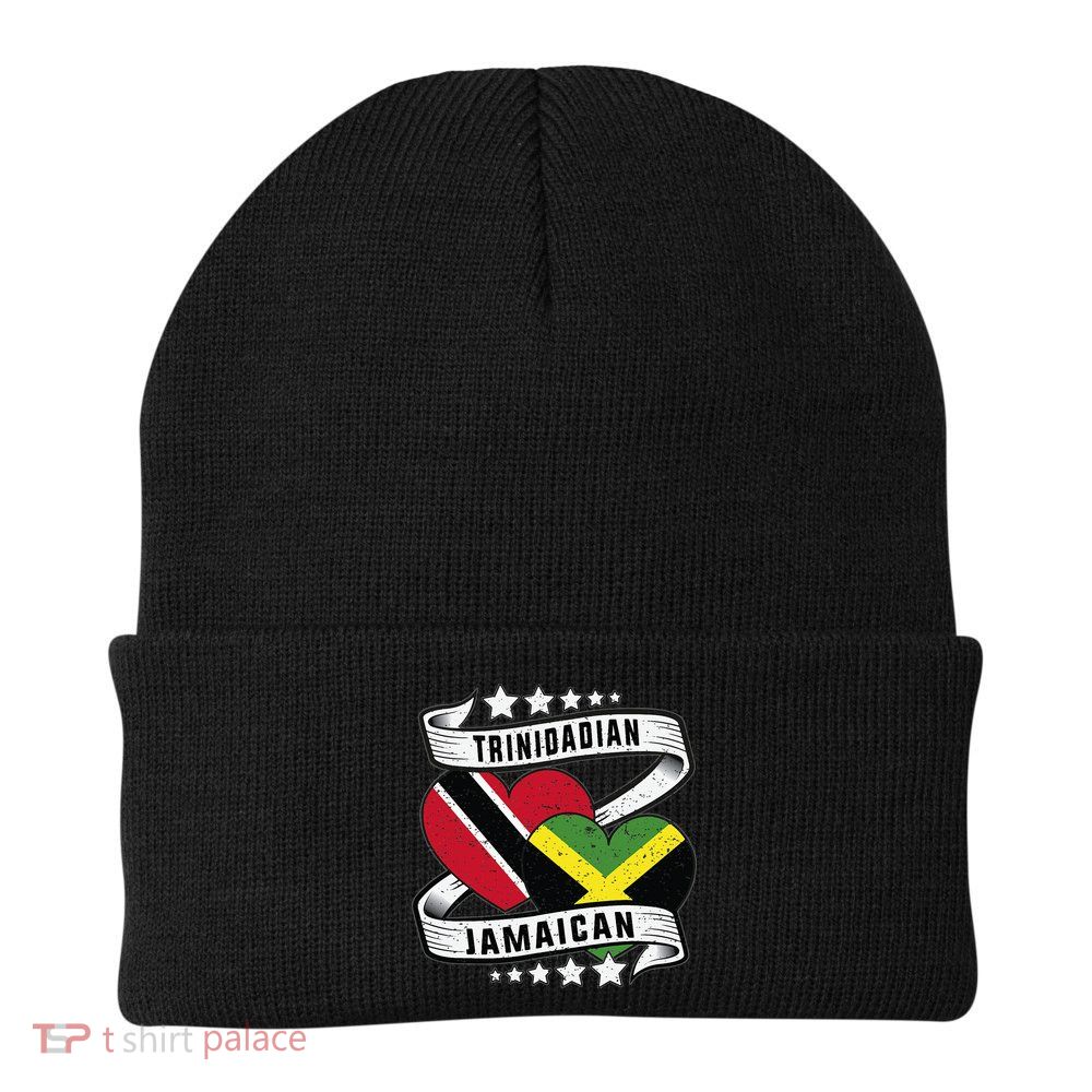 Jamaican Trinidad and half Jamaican flag  Beanie