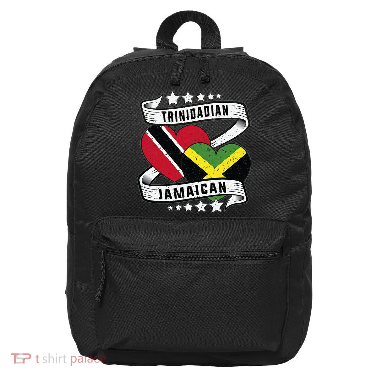 Jamaican Trinidad and half Jamaican flag  16 in Basic Backpack