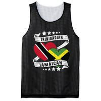 Jamaican Trinidad and half Jamaican flag  Mesh Reversible Basketball Jersey Tank