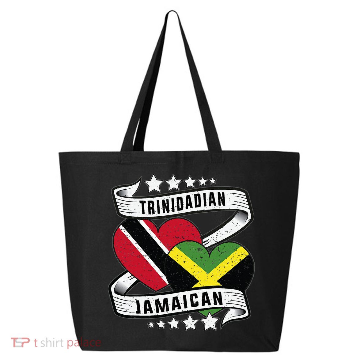 Jamaican Trinidad and half Jamaican flag  25L Jumbo Tote
