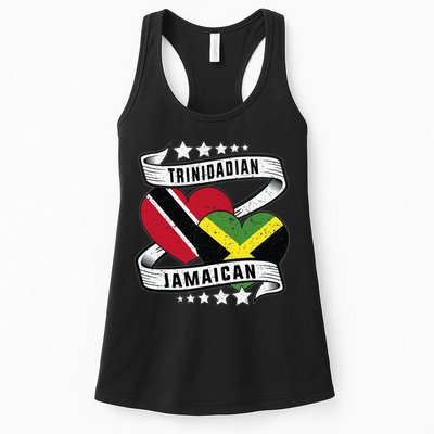 Jamaican Trinidad and half Jamaican flag  Womens Tank Top