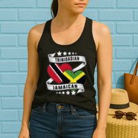 Jamaican Trinidad and half Jamaican flag  Womens Tank Top