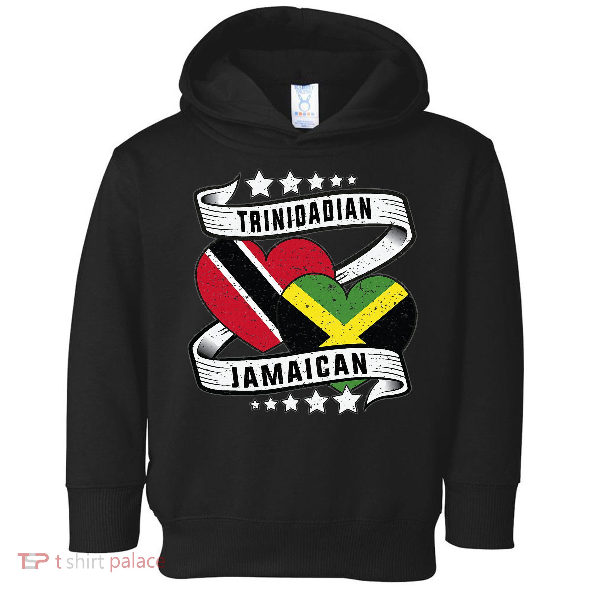 Jamaican Trinidad and half Jamaican flag  Toddler Hoodie