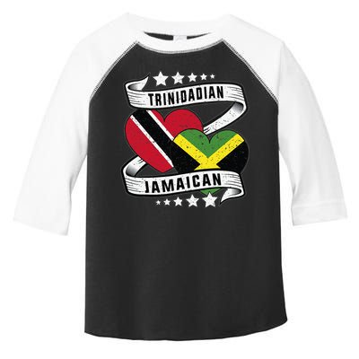 Jamaican Trinidad and half Jamaican flag  Toddler Fine Jersey T-Shirt