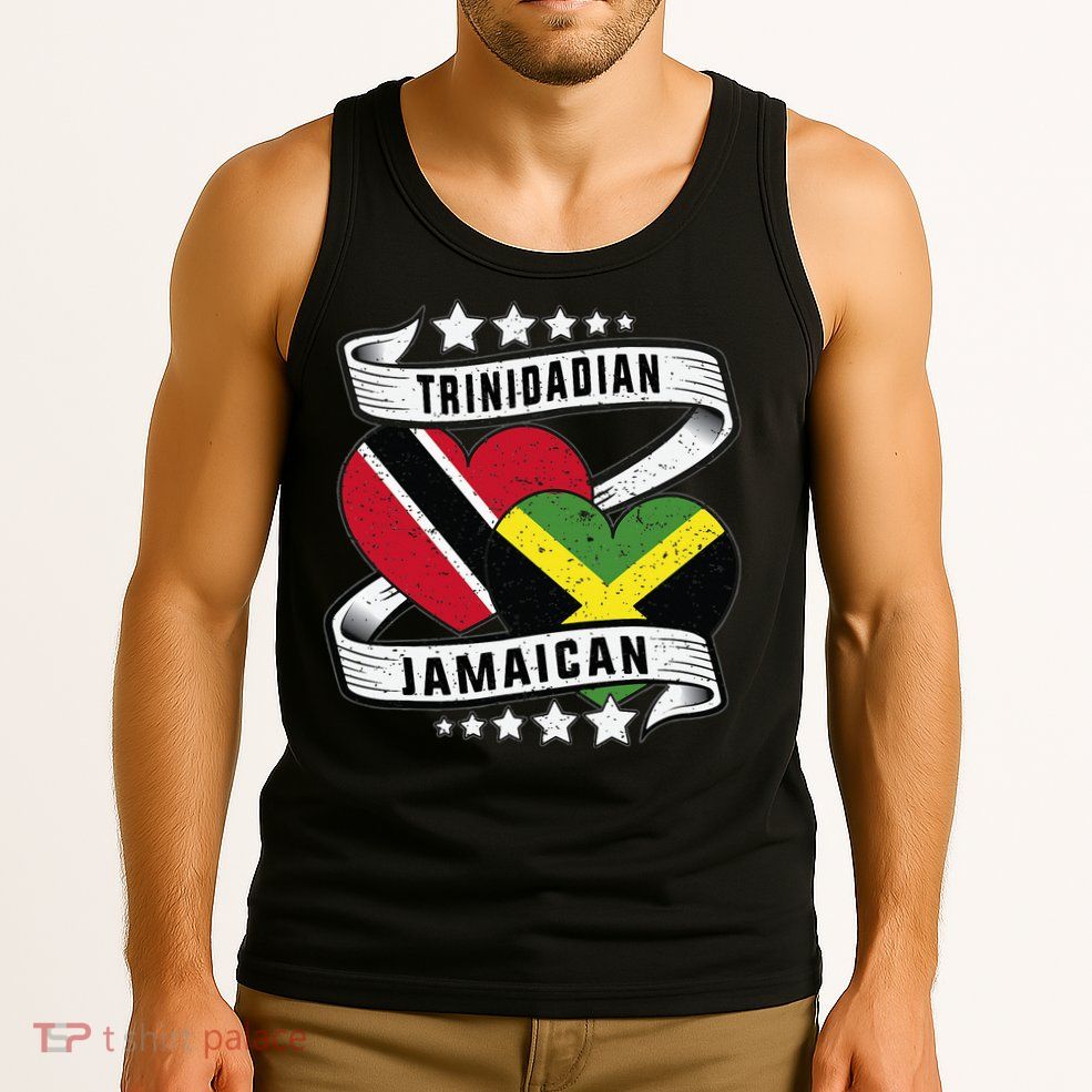 Jamaican Trinidad and half Jamaican flag  Tank Top