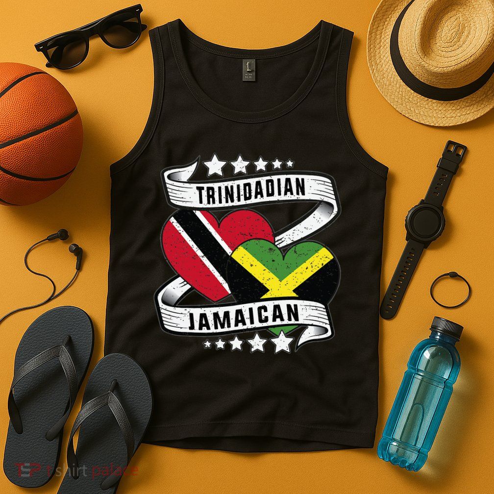 Jamaican Trinidad and half Jamaican flag  Tank Top